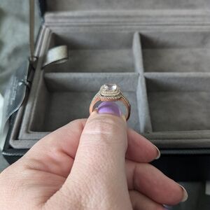 Morganite and Diamond Wedding Set